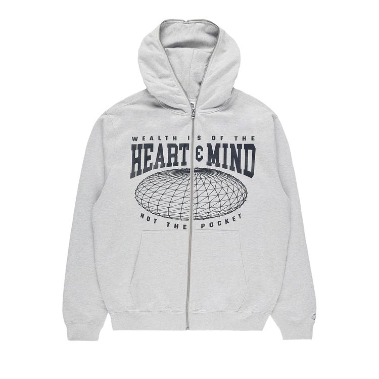 Billionaire Boys Club Hmu Zip Front Hoodie Heather Grey