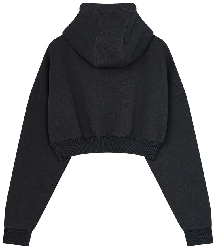 Entire Studios Cropped Full Zip Hoodie Soot