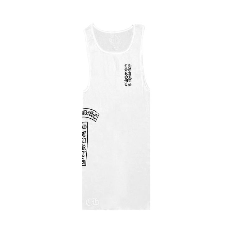 Chrome Hearts Vertical Logo Tank Top White
