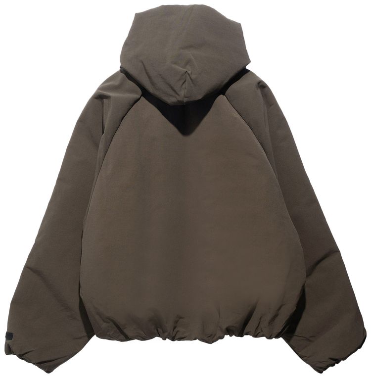 Fear of God Essentials Military Nylon Hooded Bomber Brown