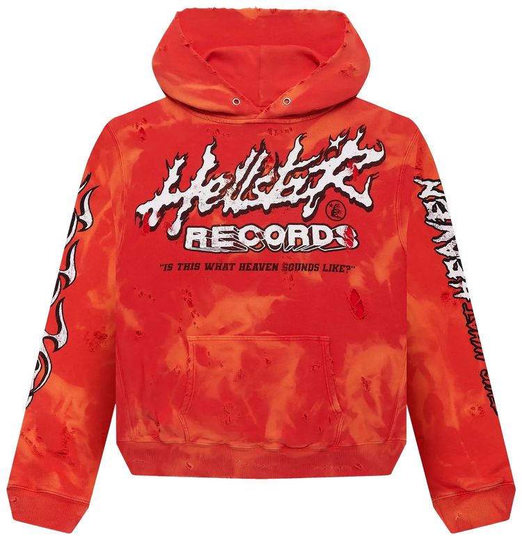 Hellstar Records Pullover Hoodie Lava