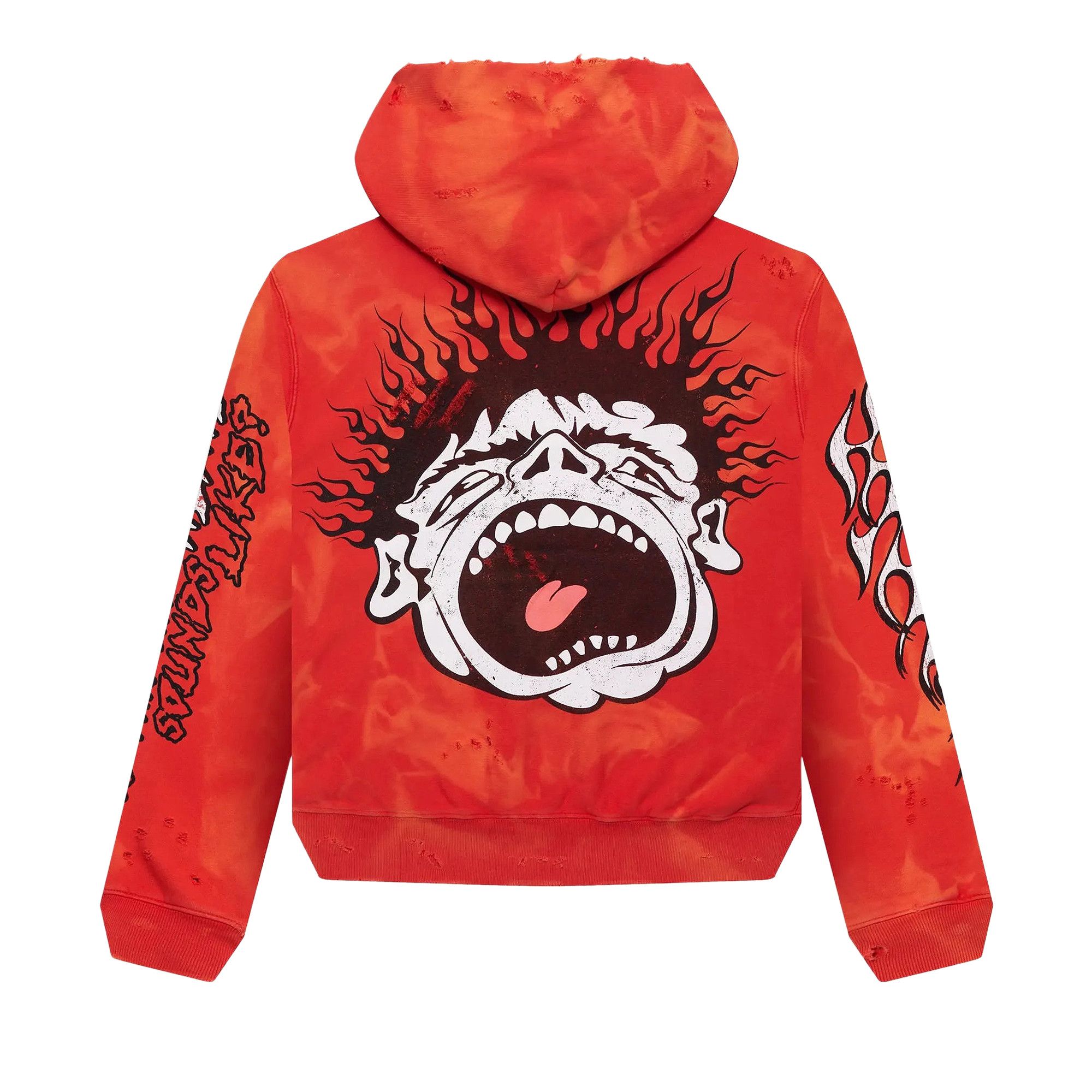 Buy Hellstar Records Pullover Hoodie 'Lava' - 9357 1FW240106RPH