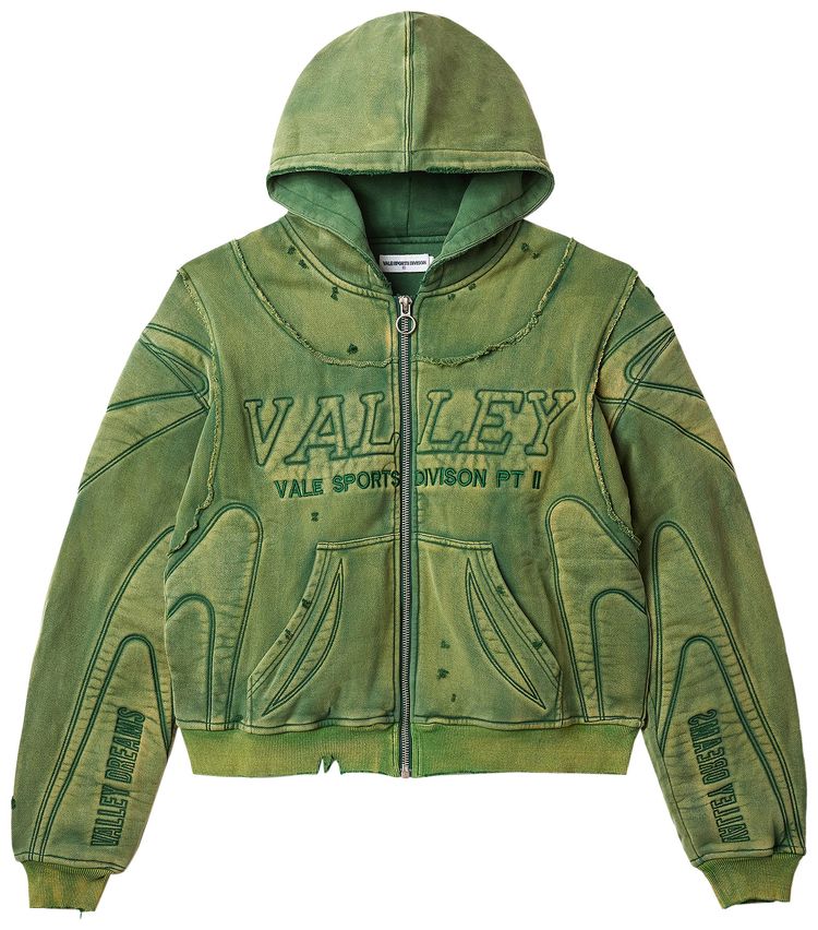 Vale Forever Hulk Armor Zip Up Hoodie Green