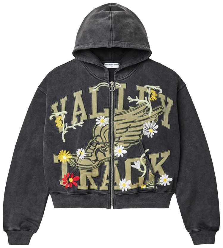 Vale Forever Midnight Garden Zip Up Hoodie Black