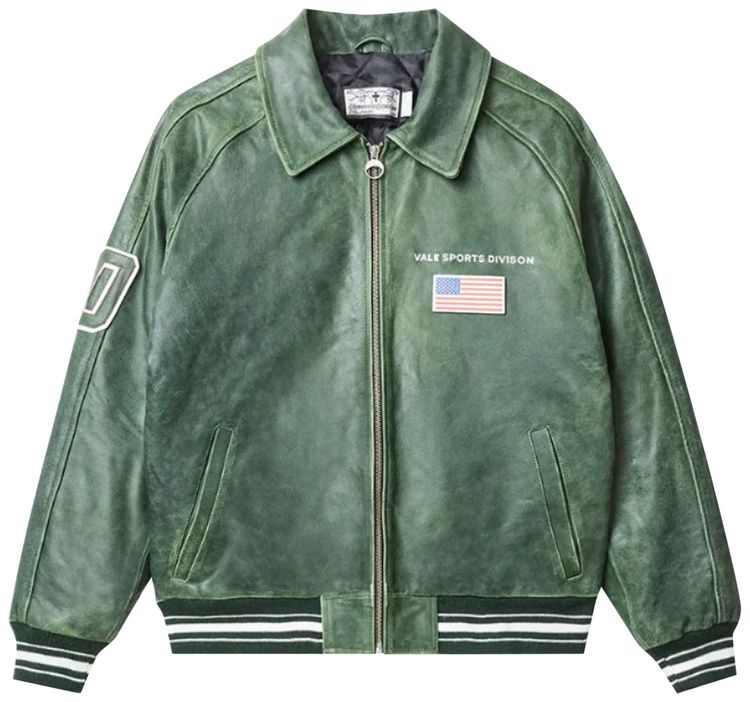 Vale Forever Valley Leather Jacket Green