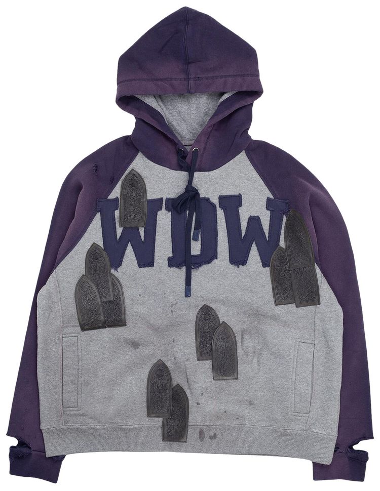 Who Decides War Faded WDW Pullover Hoodie Vintage Grey
