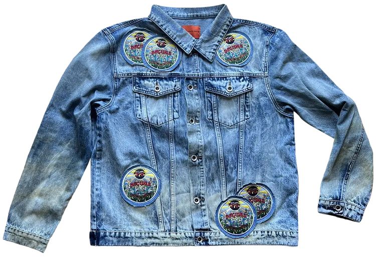 Who Decides War Acid Sphere Denim Jacket Indigo
