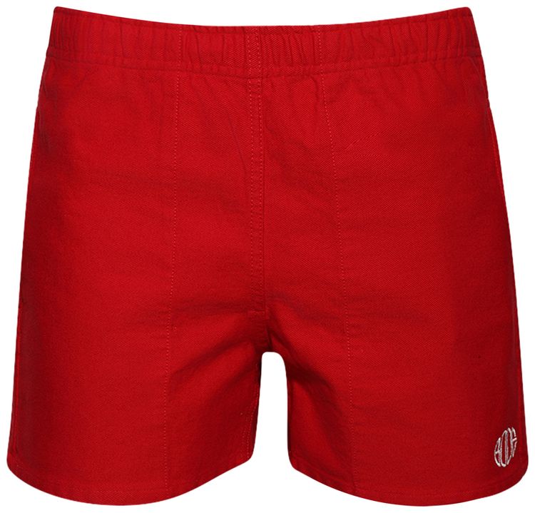 Bode Spring Twill Field Shorts Red