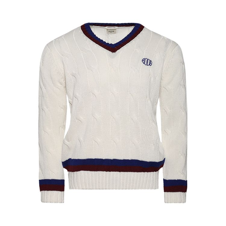 Bode Tennis Sweater Cream