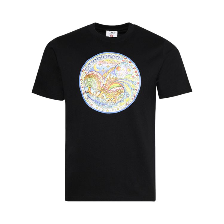 Casablanca The Four Elements Printed T Shirt Black