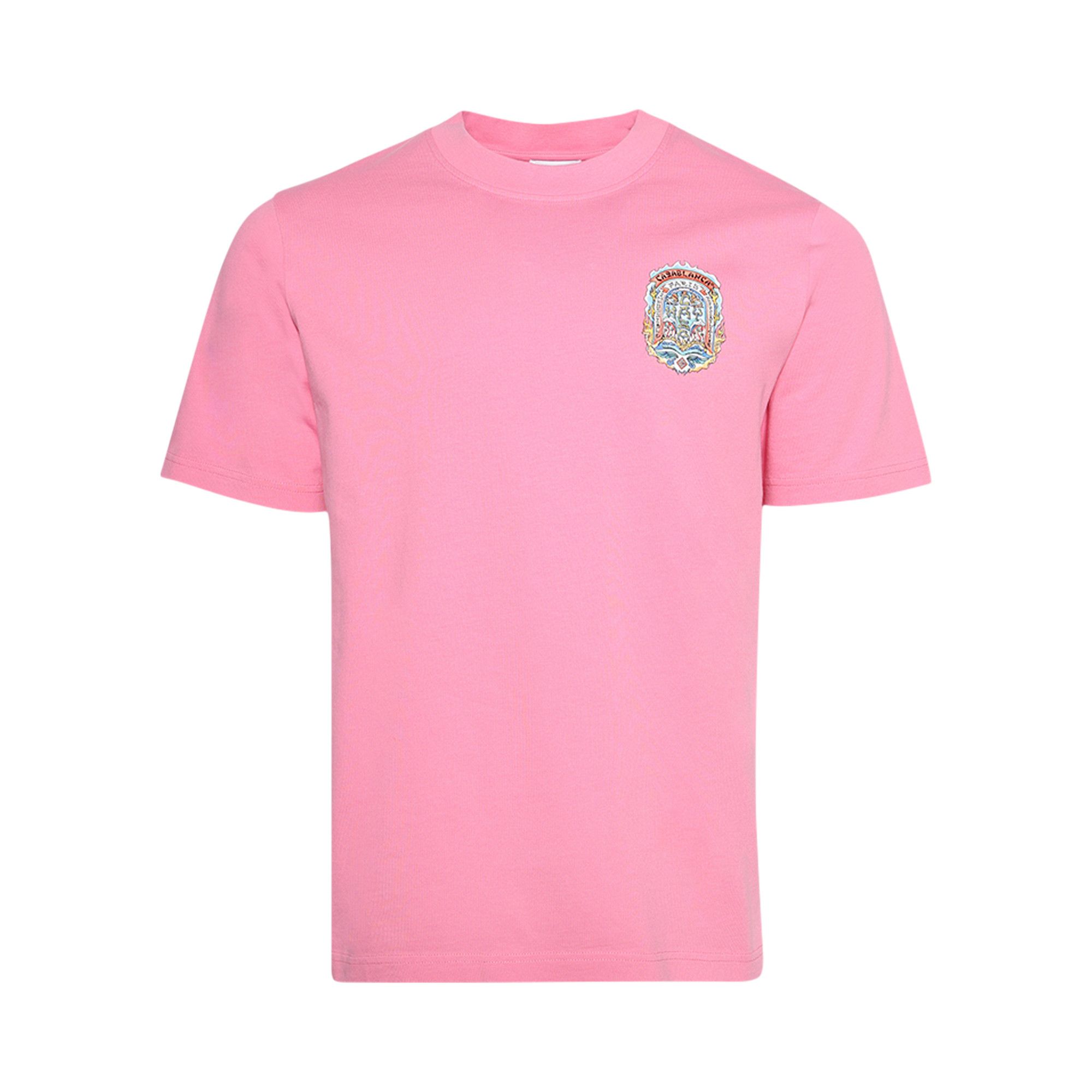 【関税込み】Casablanca ピンク Casa Way Skate Tシャツ Buy Casablanca Casa Way Skate Printed T-Shirt 'Pink' - MS25
