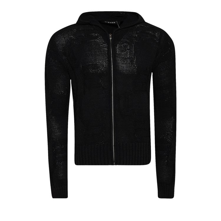 MISBHV Acid Washed Knitted Hoodie Black