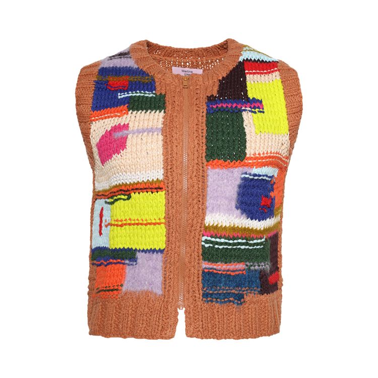 Martine Rose Handknit Zip Vest Multicolor