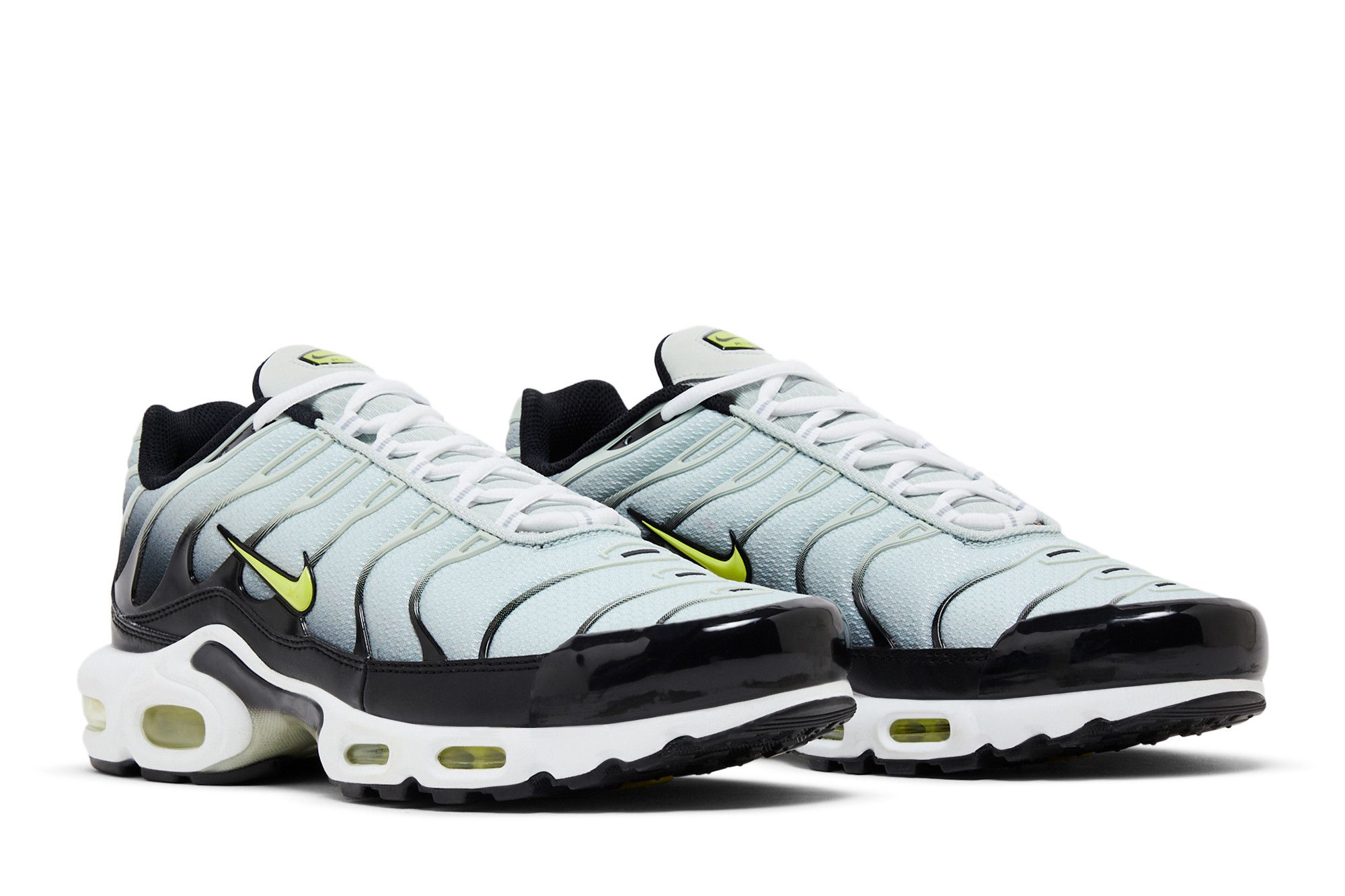 NIKE★AIR MAX PLUS★BLACK/LIGHT SILVER/WHITE/BRIGHT CACTUS Nike Air Max Plus PS - Black/Light Silver/White/Bright