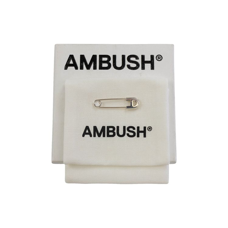Ambush Small Safety Pin Earrings Silver