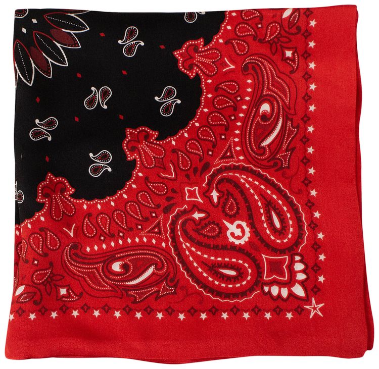 Amiri Paisley Print Scarf RedBlack