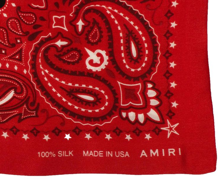 Amiri Paisley Print Scarf RedBlack