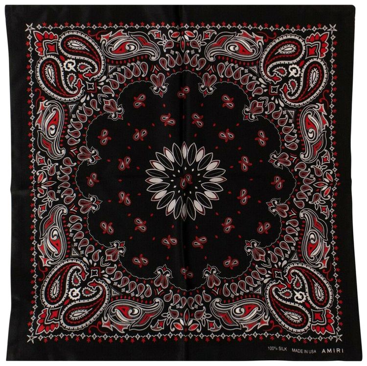 Amiri Paisley Print Scarf Black