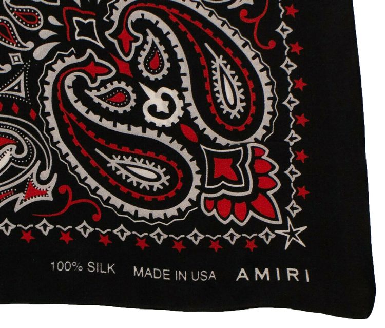 Amiri Paisley Print Scarf Black