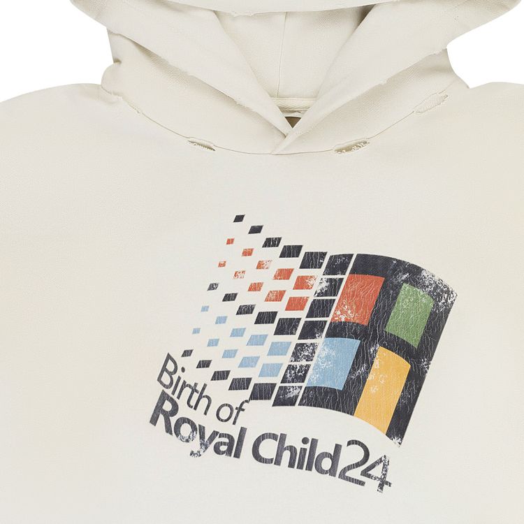 Birth Of Royal Child Windows24 Retro Distressed Hoodie White