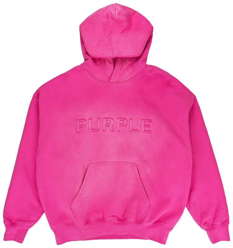 PURPLE BRAND HWT Fleece Pullover Hoodie Pink