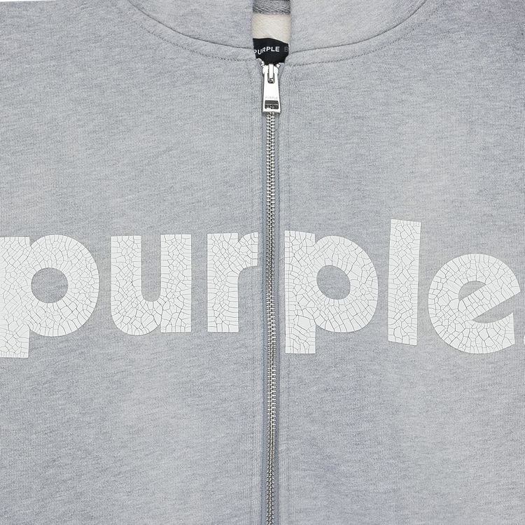 PURPLE BRAND HWT Fleece Full Zip Hoodie Heather