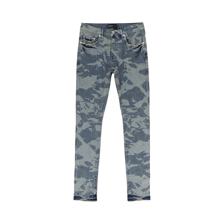 PURPLE BRAND Laser Wrinkled Skinny Jeans Indigo