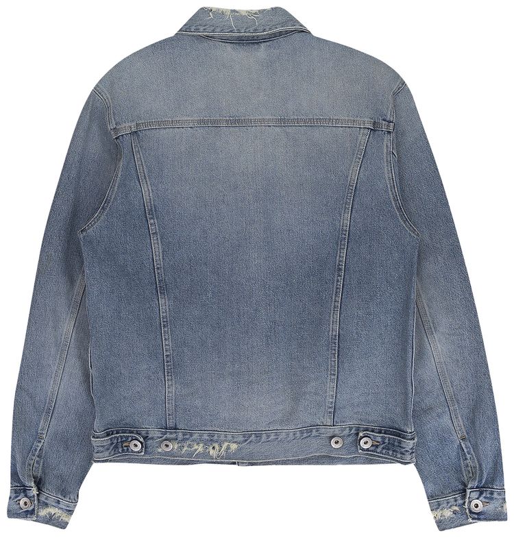 PURPLE BRAND Dirty Moto Destroy Denim Jacket Indigo