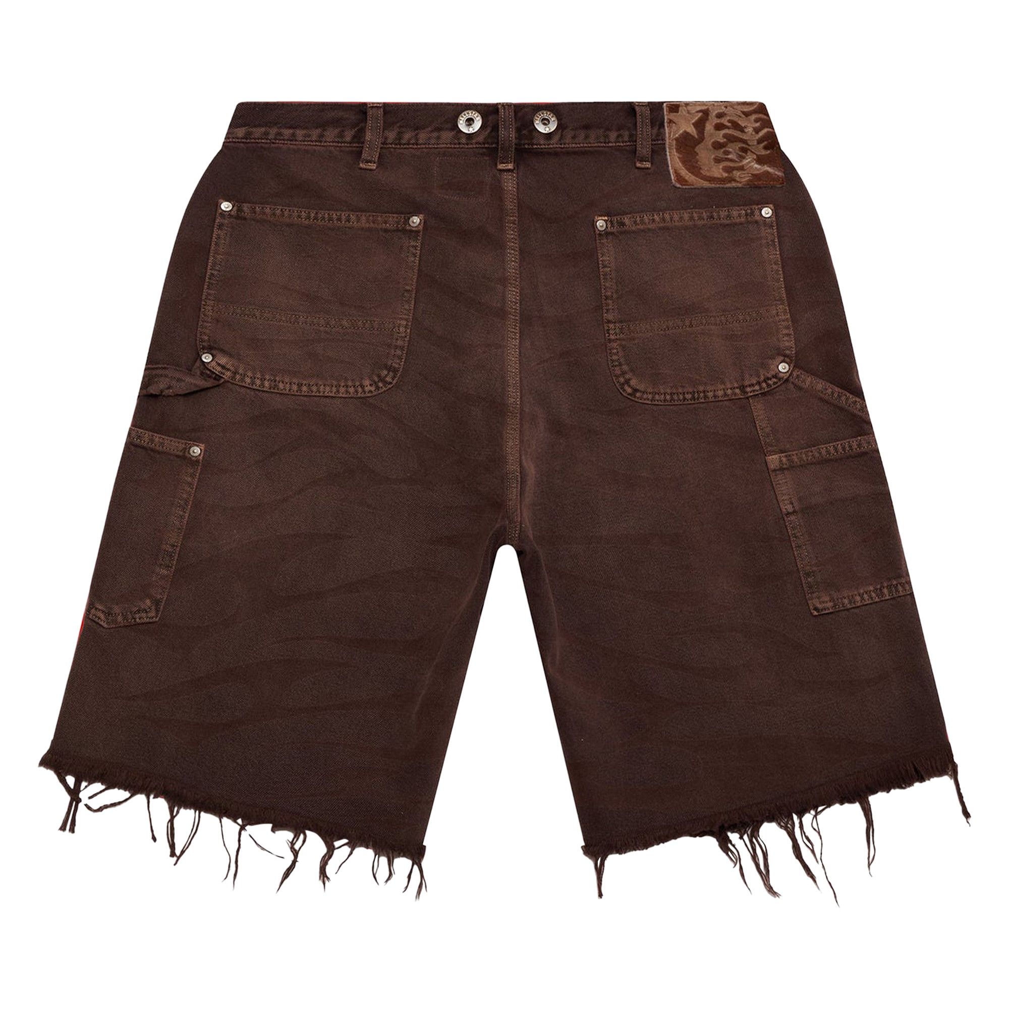 【SATIIIZ】Killorn Brown Tin Bermuda Denim Pants SATIIIZ】Killorn Brown Tin Bermuda Denim Pants (SATiiiZ