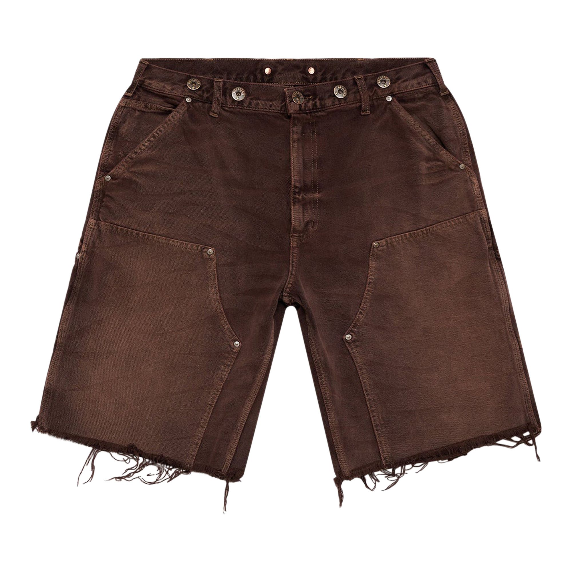 Buy Hellstar Denim Shorts 'Brown' - HSCXSHO04 BROW | GOAT