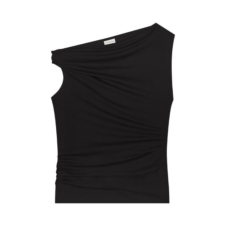 Dries Van Noten Off Shoulder Jersey Top Black