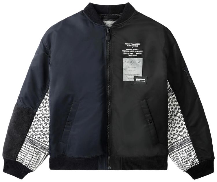 Yohji Yamamoto x Neighborhood MA 1 Jacket Black