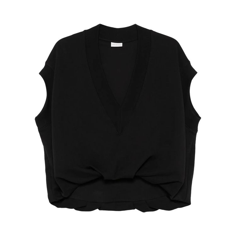 Dries Van Noten V Neck Sweatshirt Black