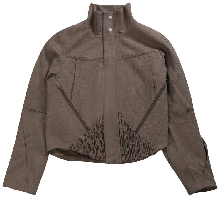 Kiko Kostadinov Zafar Cropped Jacket Brown Oak