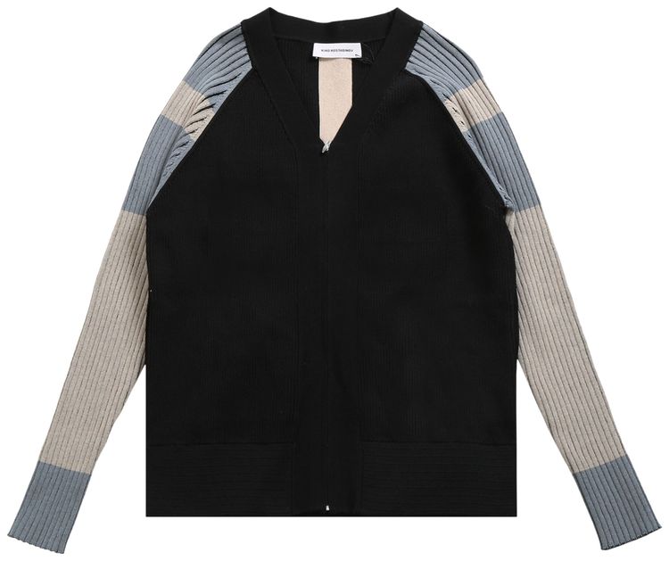 Kiko Kostadinov Inex Cardigan BlackAlmondDusty Blue