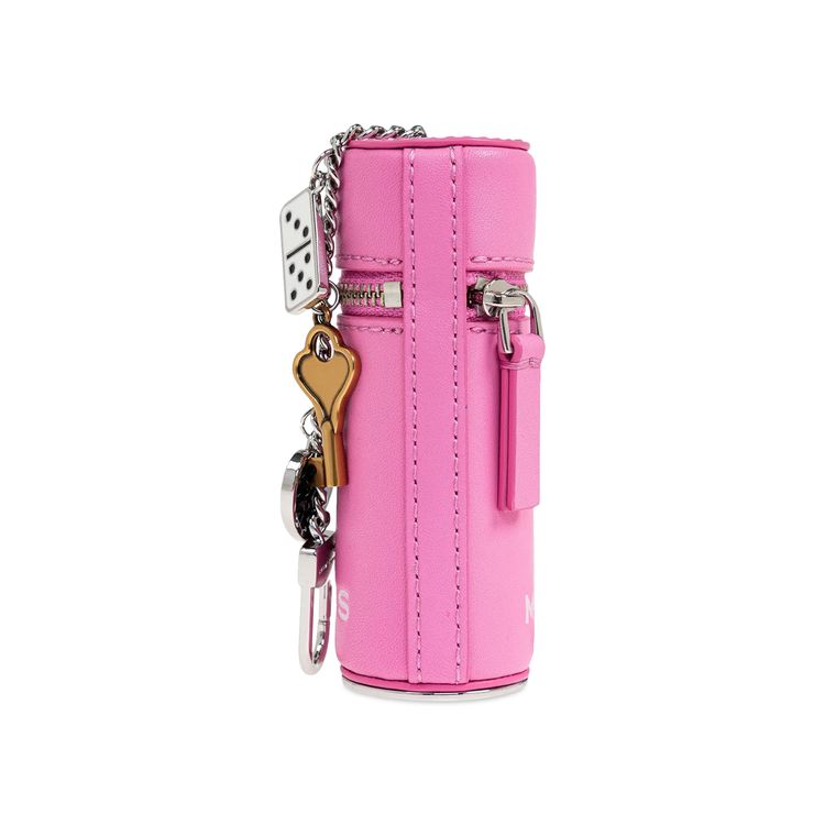 Marc Jacobs Leather Lipstick Case Charm Bow Pink