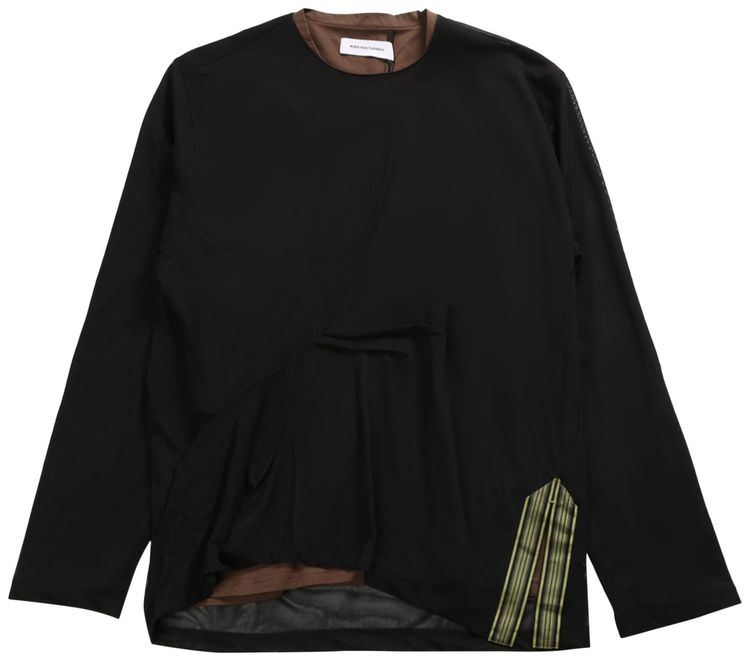 Kiko Kostadinov Inex Mesh Top BrownBlack