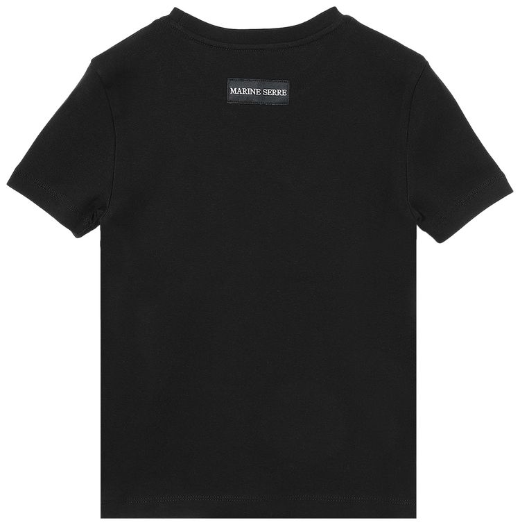 Marine Serre Moon Logo Jersey Baby Fit T Shirt Black