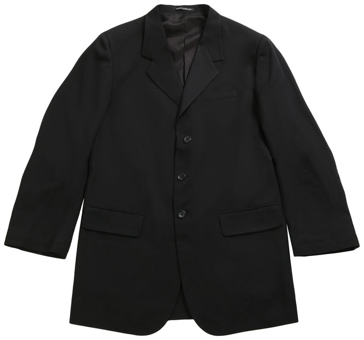 Yohji Yamamoto Pour Homme Back Opening Jacket Black