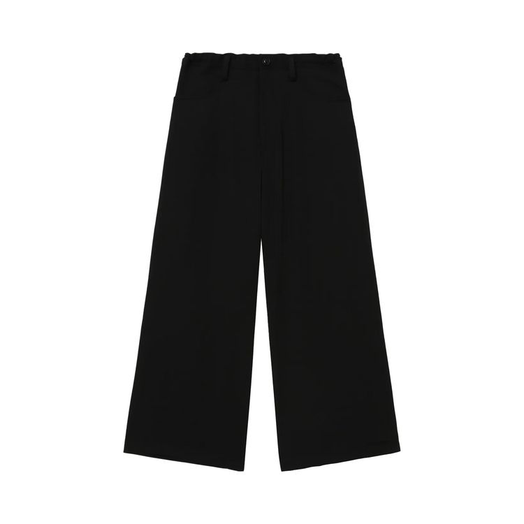 Ys O Long Straight Pants Black