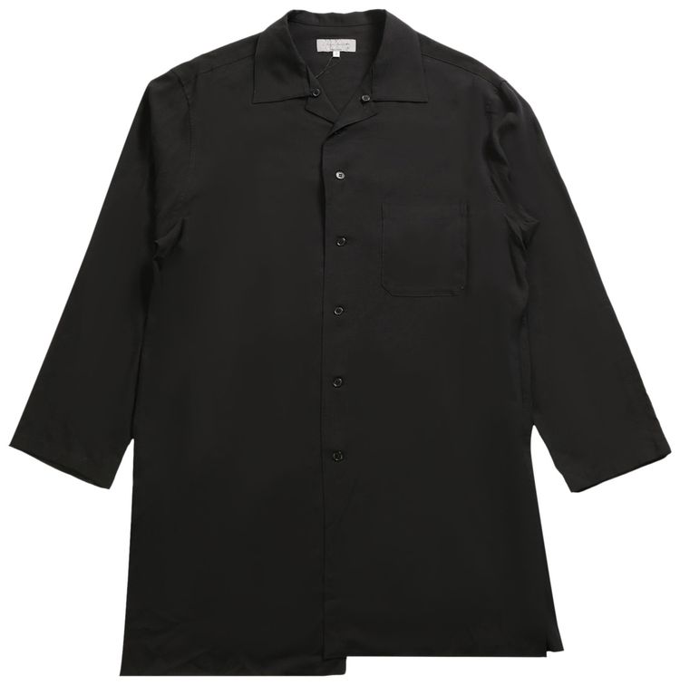 Yohji Yamamoto Pour Homme Button Collar Shirt Black