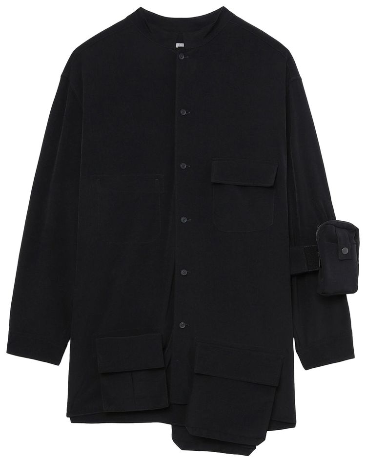 Yohji Yamamoto Pour Homme Stand Collar Coat Black
