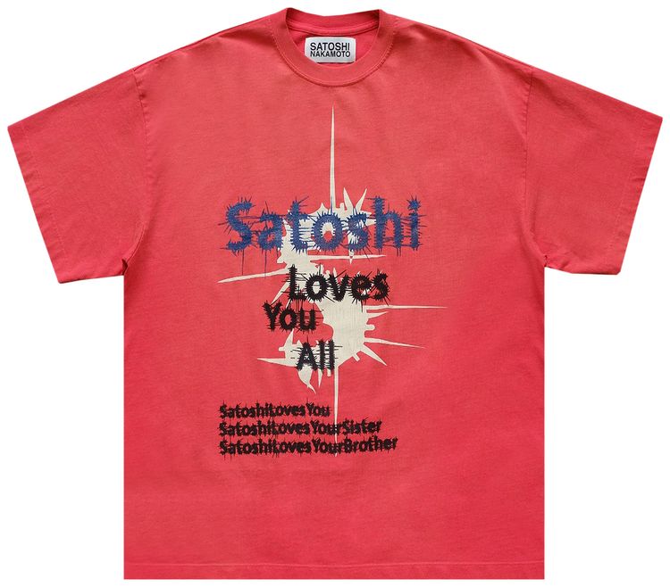 Satoshi Nakamoto Satoshi Loves You T Shirt Red