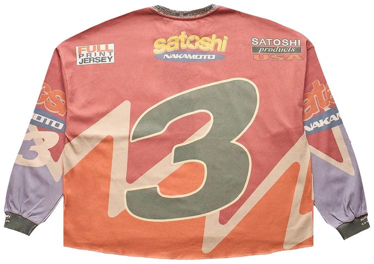 Satoshi Nakamoto Speedway Long Sleeve T Shirt Multicolor