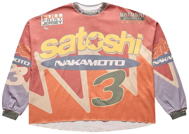 Satoshi Nakamoto Speedway Long Sleeve T Shirt Multicolor