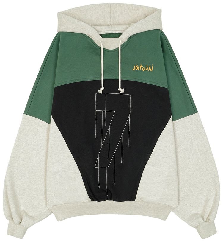 Satoshi Nakamoto Crossover Hoodie GreenGrey