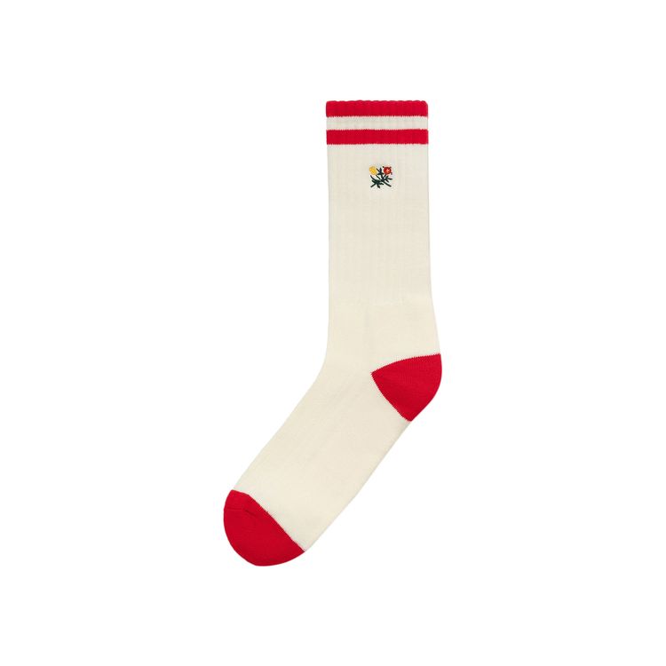 Aime Leon Dore Striped Crest Sock True Red