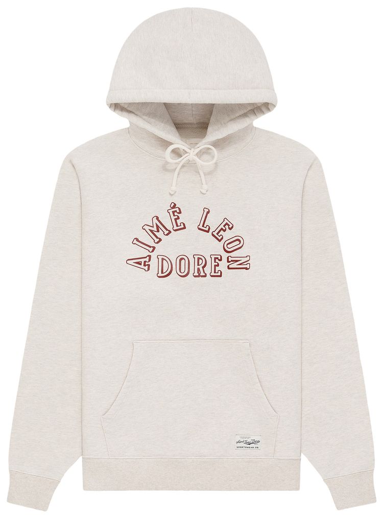 Aime Leon Dore Collegiate Logo Hoodie Oatmeal