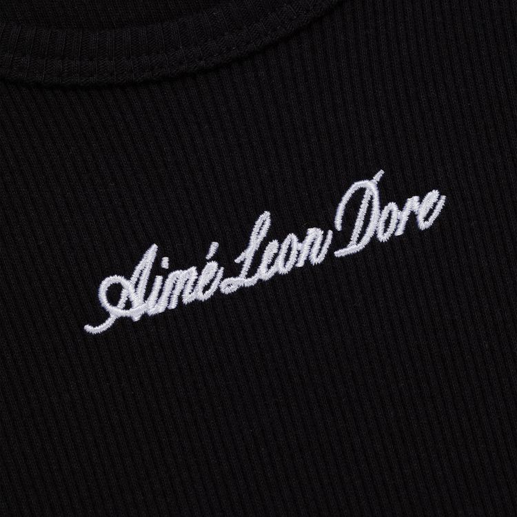 Aime Leon Dore Embroidered Logo Tank Top Jet Black