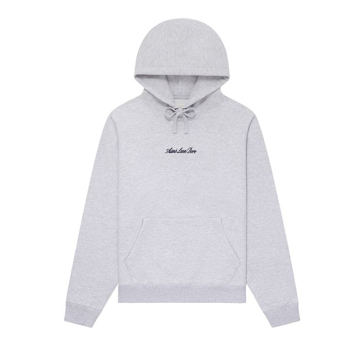Aime Leon Dore Embroidered Logo Hoodie Silver Mix